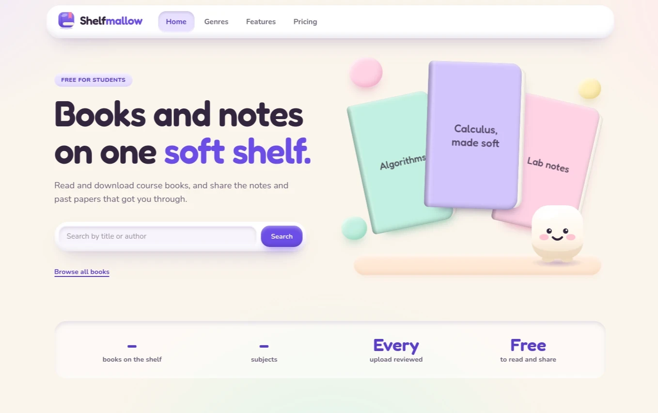 Shelfmallow — screenshot